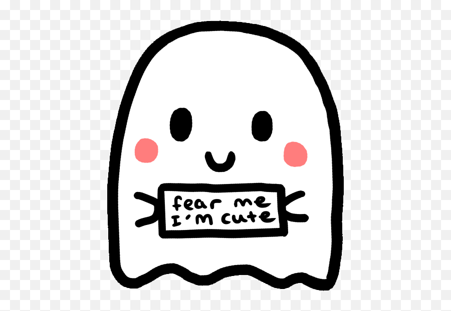 Fear Fearme Cute Ghost Emoji Sticker By Miumiuu003d - U003d Cute Easy Ghost Drawings,Ghost Emoji Transparent