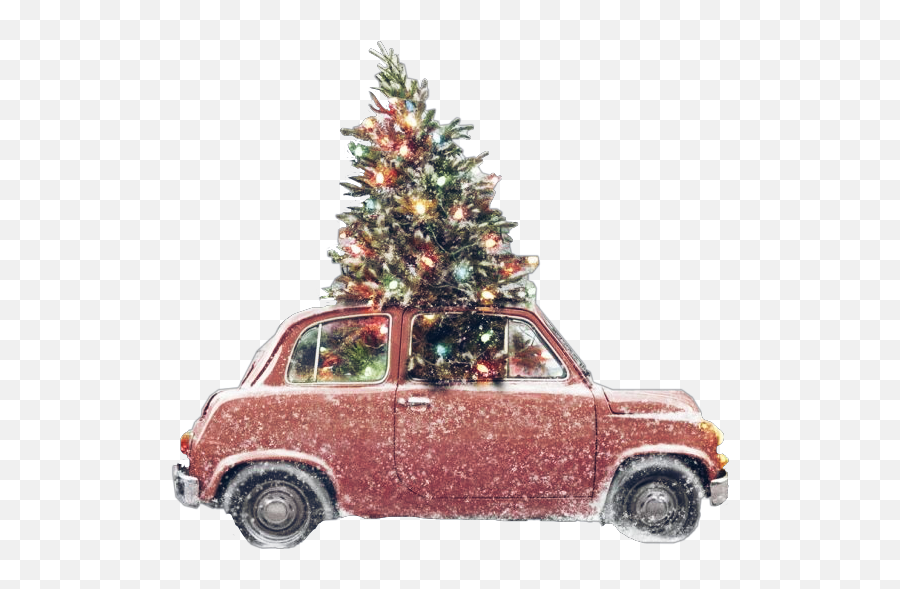 Winter Car Christmas Tree Sticker - Aesthetic Christmas Emoji,How To Make A Christmas Tree Emoji