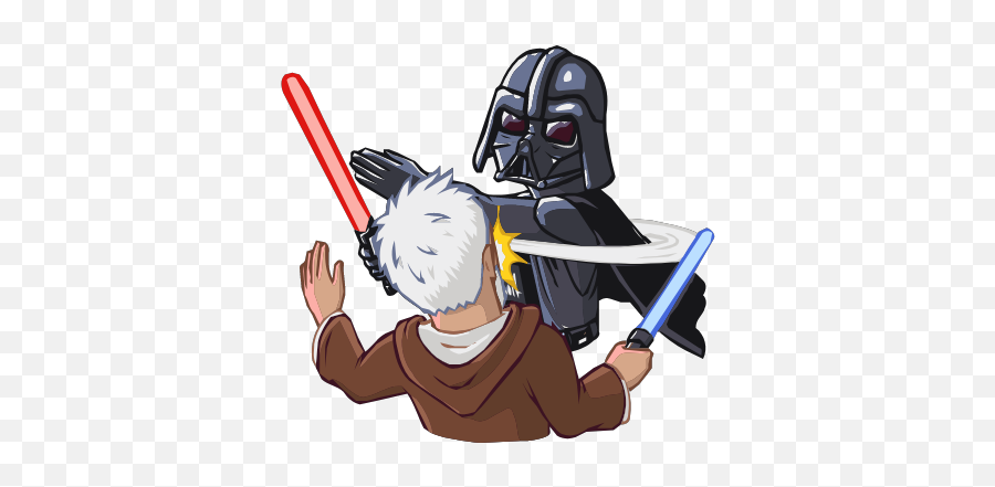 Gtsport - Star War Stickers Cartoon Emoji,Star Wars Text Emoticons Lightsaber