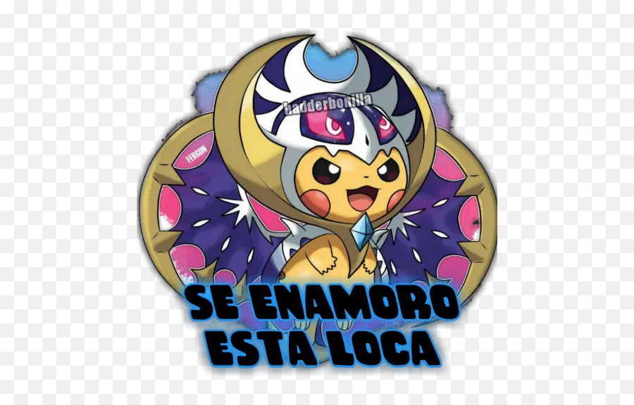 Pikachu Cosplay 2 Stickers Para Whatsapp - Pikachu Lunala Emoji,Emoji Cara Picara