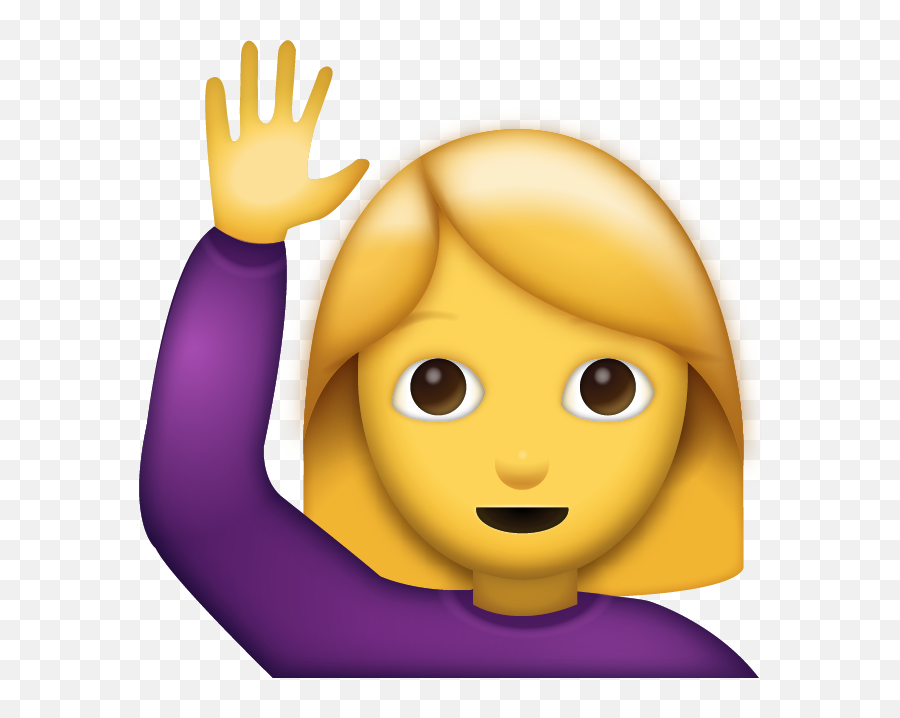Woman Saying Hi Emoji Free Download Ios Emojis Emoji - Hi Emoji In Whatsapp,High Five Emoji