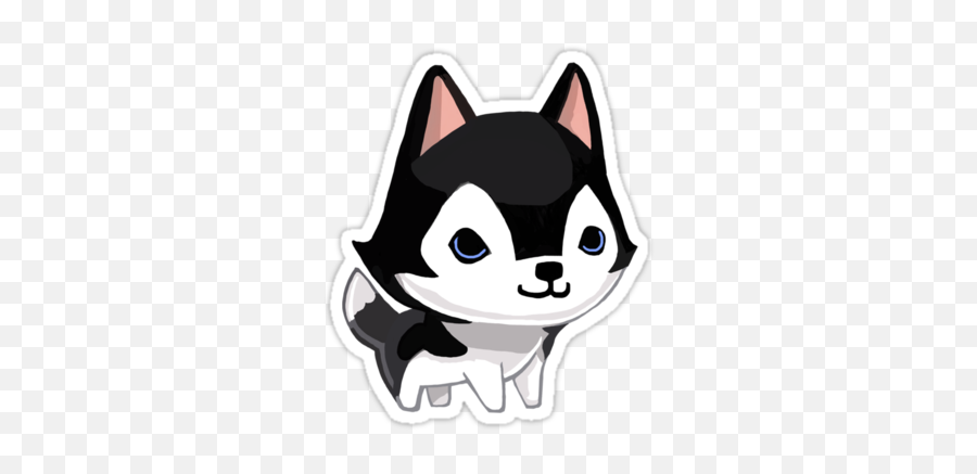 Kawaii Husky Stickers - Novocomtop Chibi Husky Emoji,Dibujos Kawaii Emojis