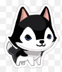 Kawaii Husky Stickers - Novocomtop Chibi Husky Emoji,Dibujos Kawaii Emojis