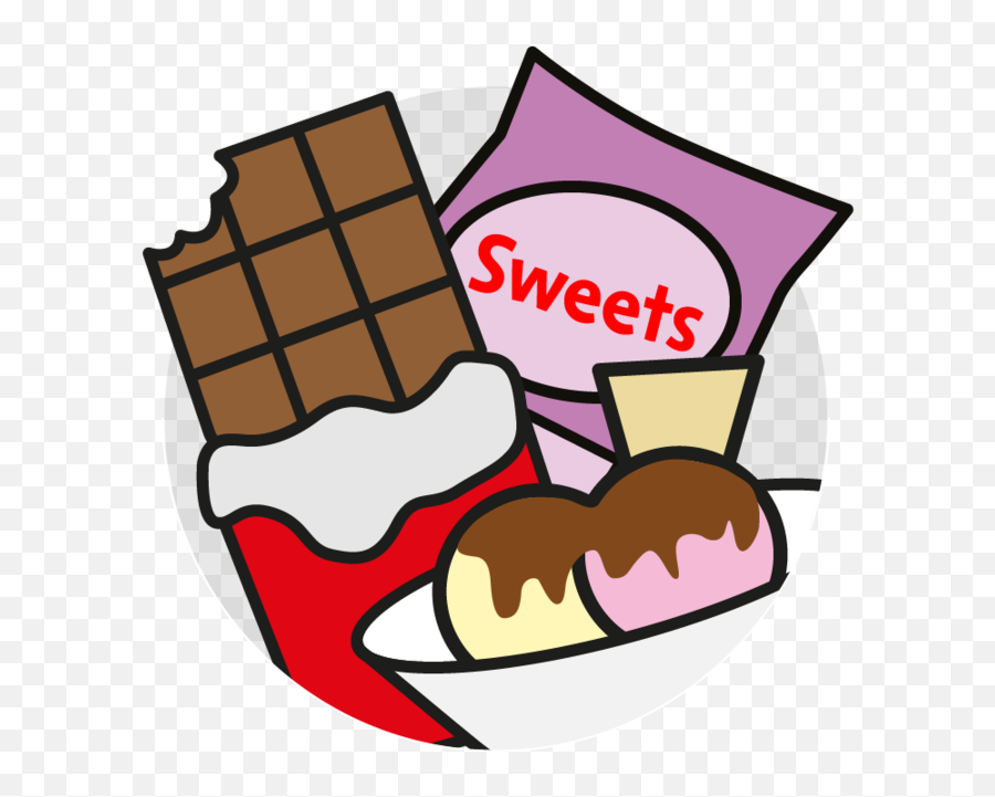 Food Clipart Chocolate - Sweets And Chocolate Cartoon Png Language Emoji,Sweets Emoji