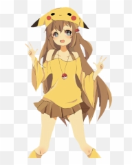 Pokemon Pikachu Anime Girl - Anime Pikachu Girl Emoji,Pikachu In Emoticon Form