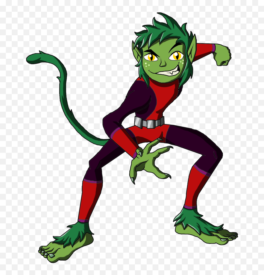 Teen Titans Beast Boy Png Clipart - Teenage Beast Boy Teen Titans Go Emoji,Teen Titans Emoticons