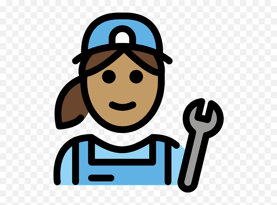 Woman Mechanic Emoji Clipart Free Download Transparent Png,Emoji Female Icon Png