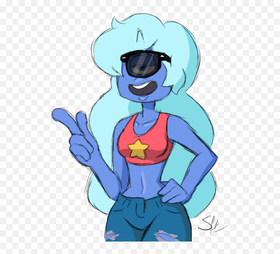 Sapphire With A Cool Shade By Thealmightyspur Steven Emoji,Cool Shades Emoticon