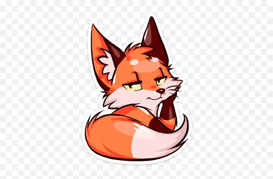 Telegram Fox Artwork Cute Fox Emoji,Foxy Girl Emoticons