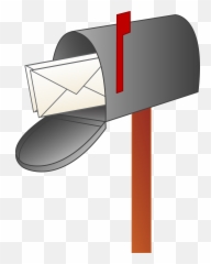 Cartoon Clipart - Mailbox Clipart Emoji,Mailbox Emoji