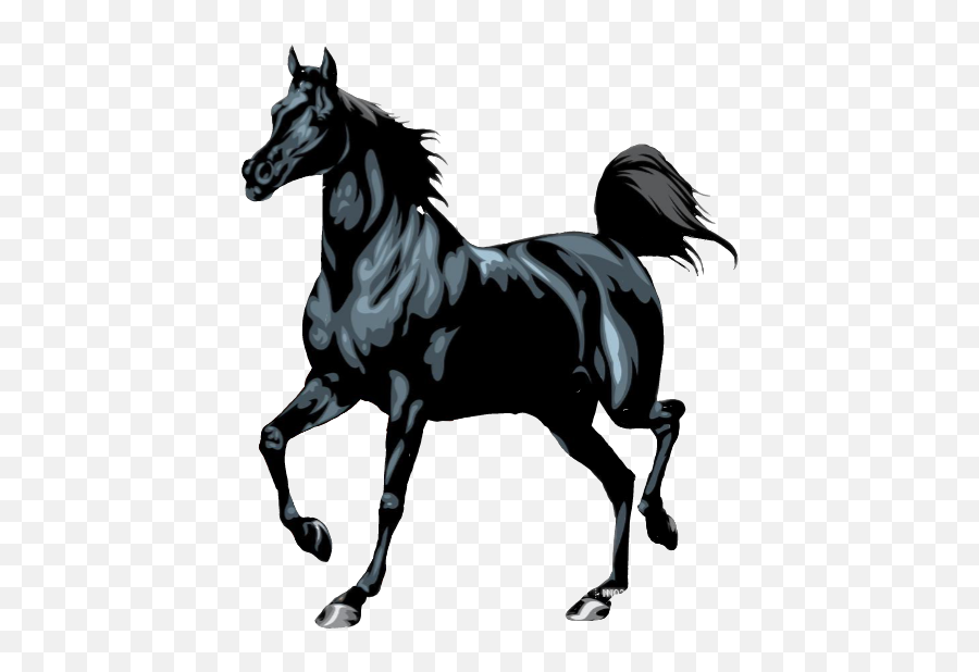 Horse Strong Run Black Sticker By - Animal Figure Emoji,Black Strong Emoji