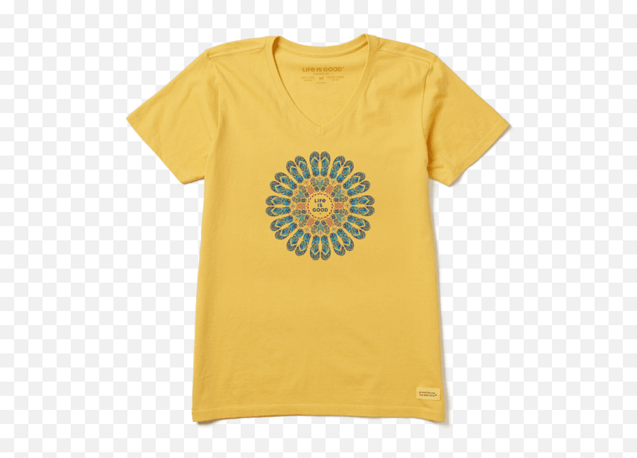 Womenu0027s Flip Flop Mandala Crusher Vee Life Is Good - Short Sleeve Emoji,Emoji Flip Chart