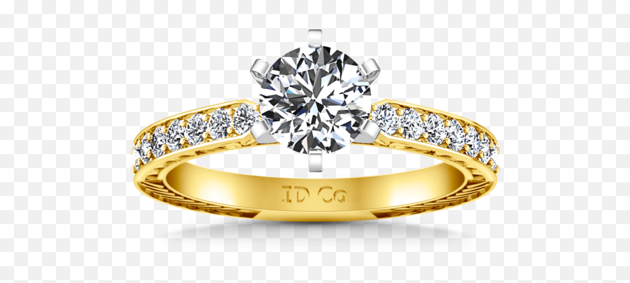 Yellow Gold Engagement Rings - Engagement Ring Emoji,Yellow Diamond Emotion