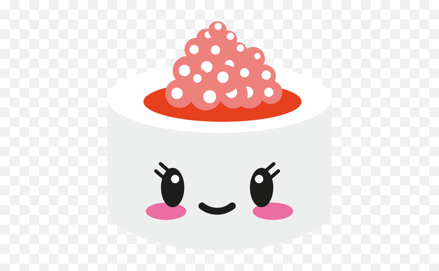 Smiley Kawaii Face Sushi Roll - Transparent Png U0026 Svg Vector Sushi Smiley Face Emoji,Kawaii Face Emoji
