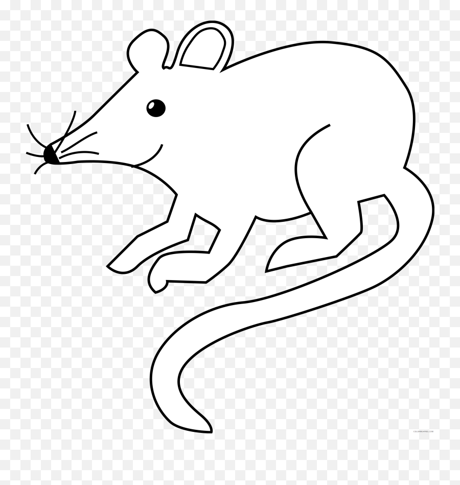 Mouse Outline Coloring Pages Da5id1 Mouse 1 Printable - Mouse Black And White Clipart Emoji,69 Rat Emoji