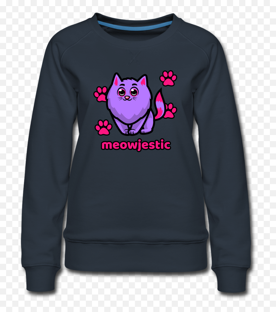 Meowjestic Sweater - Womenu0027s Sweatshirt Emoji,Gi Hug Emoticon