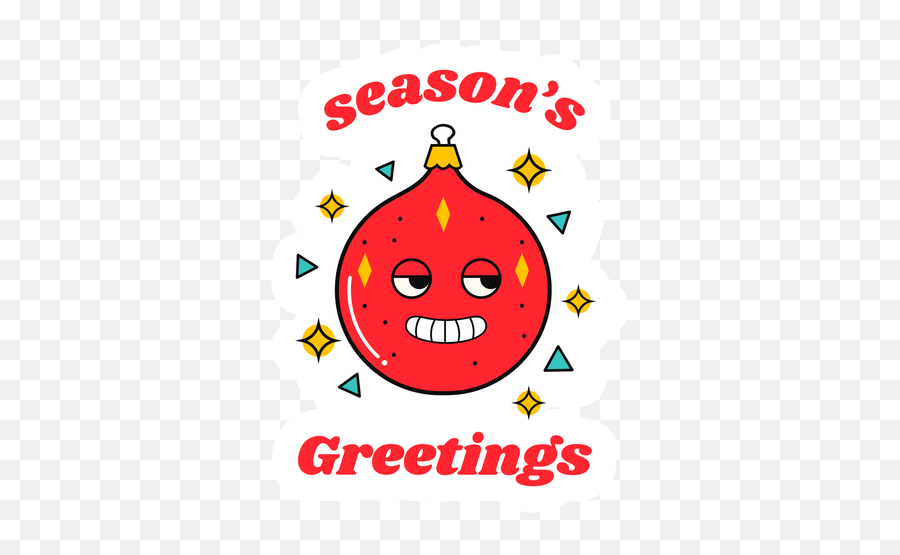 Christmas Ornament Funny Badge - Transparent Png U0026 Svg Dot Emoji,Merry Christmas Emoticon