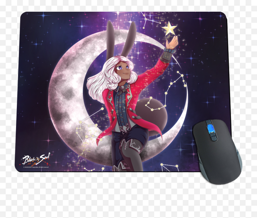 Moon Bunny Mousepad - Mat Emoji,How Do You Do Emojis Blade And Soul