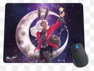 Moon Bunny Mousepad - Mat Emoji,How Do You Do Emojis Blade And Soul