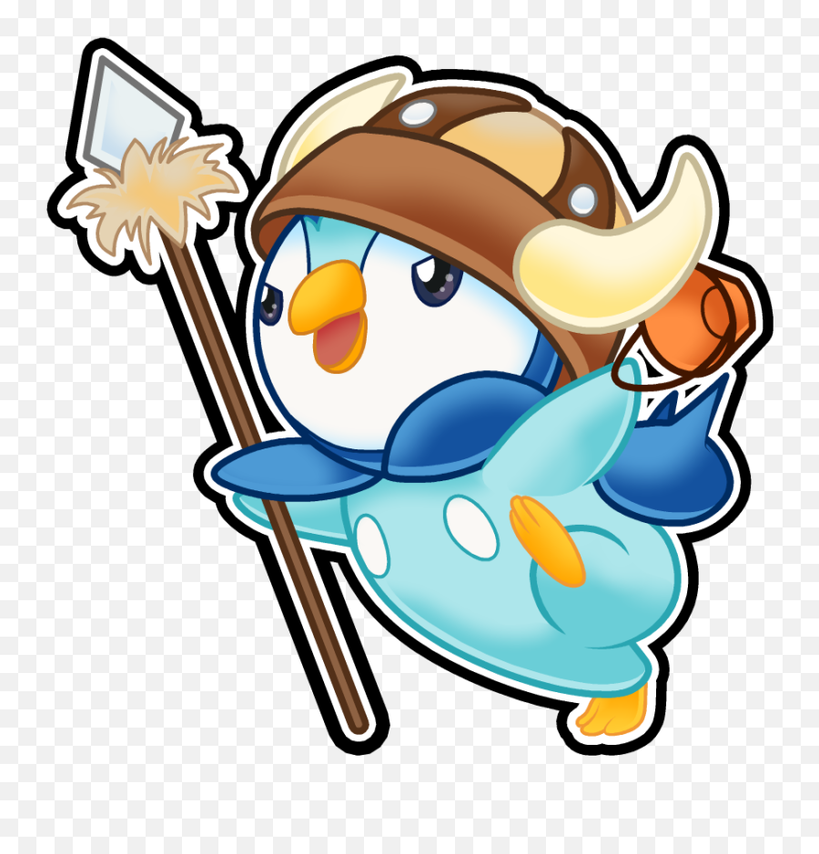 Pokemon Piplup Viking Costume Sticker - Piplup Halloween Emoji,Piplup Emojis