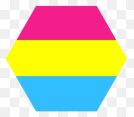 Pansexual Hexagon Stripe Flat - Vertical Emoji,Pansexual Emoji Text