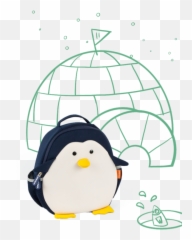 Penguin Toddler Backpack - Soft Emoji,Facebook Emoticons Shark Penguin