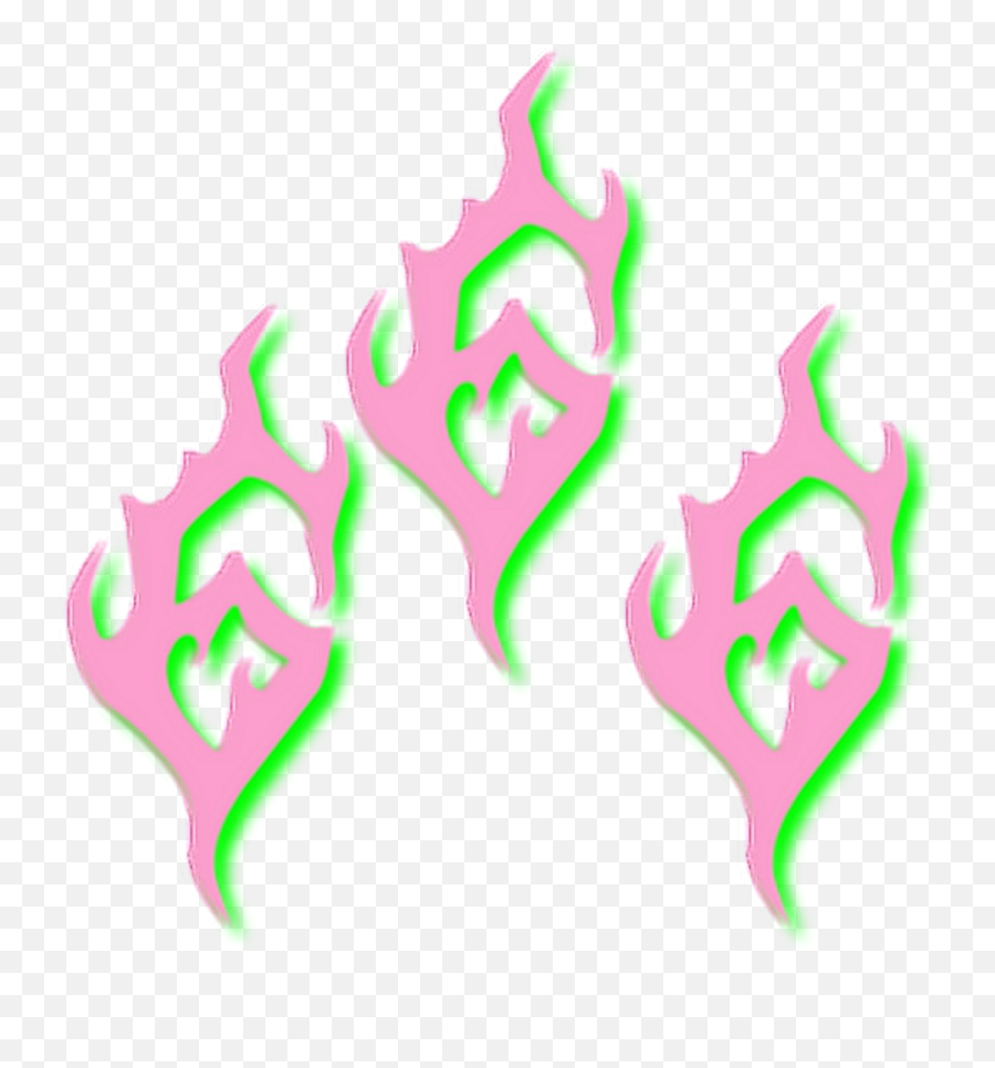 666 Pink Green Flames Devil Satan Satanist Goth - 666 Emoji,Satan Emoji With A Sad Face
