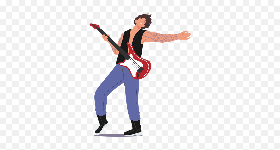 Premium Electric Guitar 3d Illustration Download In Png Obj Emoji,Bass Guitar Emoji