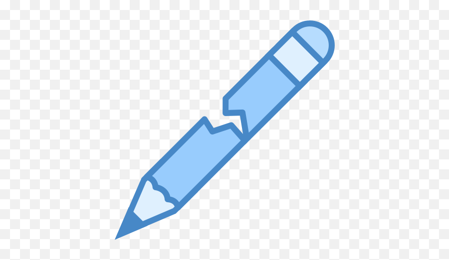 Broken Pencil Icon In Blue Ui Style Emoji,Ballpoint Pen Emoji