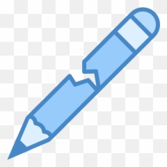 Broken Pencil Icon In Blue Ui Style Emoji,Ballpoint Pen Emoji