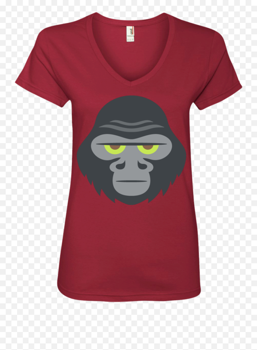 Gorilla Emoji Ladies V - Cindy Lou Who Shirt,Gorilla Emoji
