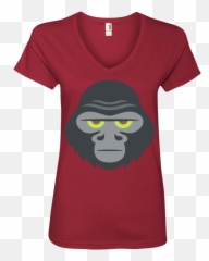 Gorilla Emoji Ladies V - Cindy Lou Who Shirt,Gorilla Emoji
