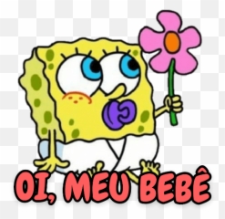 Bob Esponja Apaixonado Figurinhas Para Whatsapp - Baby Spongebob Emoji,Emoji Apaixonado Facebook