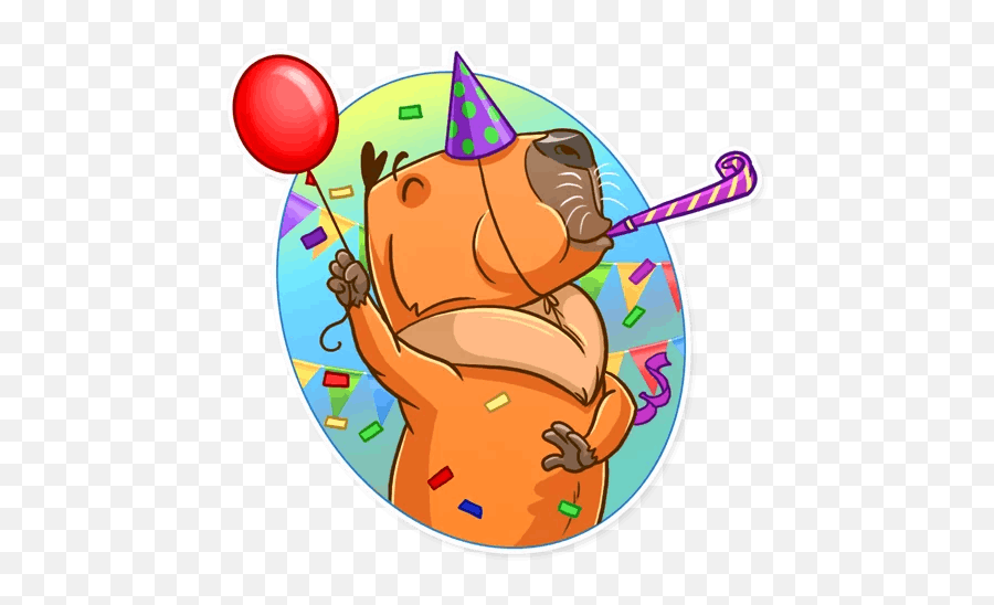 Party Telegram Stickers Sticker Search - Capybara Emoji,Capybara Emoji