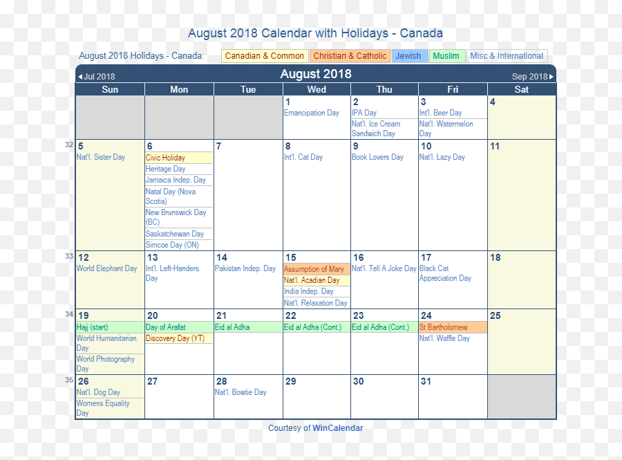 August 2018 Calendar With Holidays - February 2018 Calendar Nz Emoji,Nova Scotia Flag Emoji