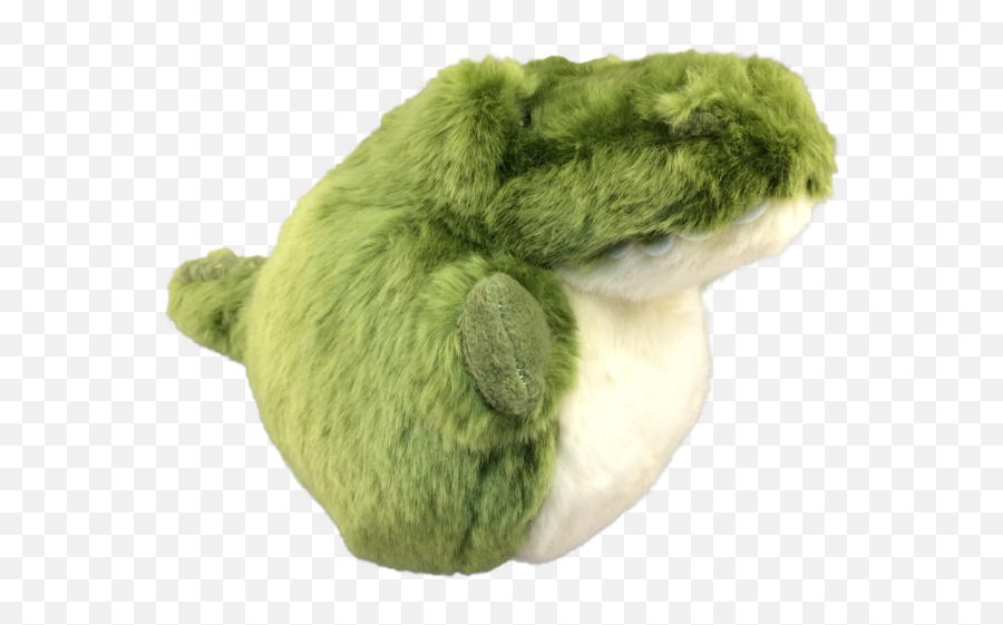 Green Plumpee Jr - Fluffy Alligator Emoji,Emotions Stuffed Animal 1983