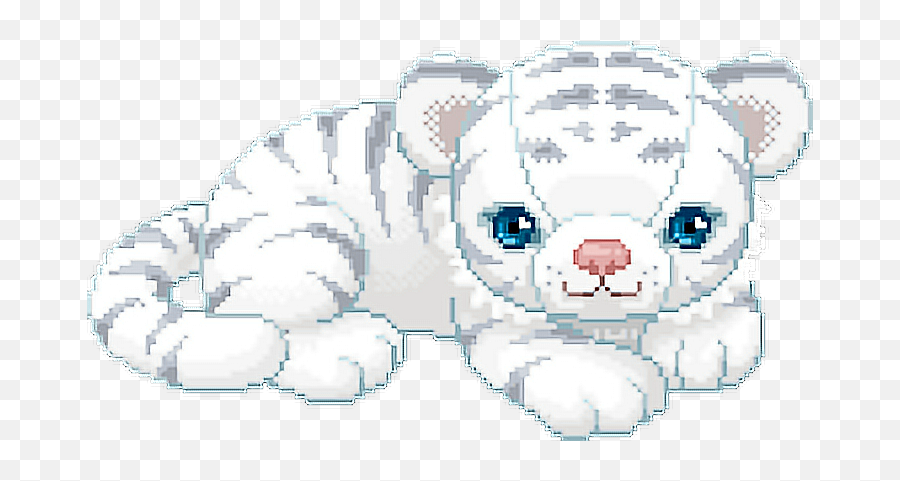 Kawaii Cute Tiger Whitetiger White Sticker By - Kawaii Cute Tiger Animated Gif Emoji,Cute Tiger Emoji Transparent