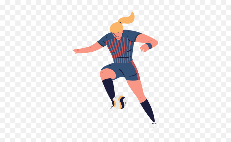 Personaje De Mujer Controlando La Bola - Jogadora De Futebol Png Emoji,Emoji De Camiseta De Soccer