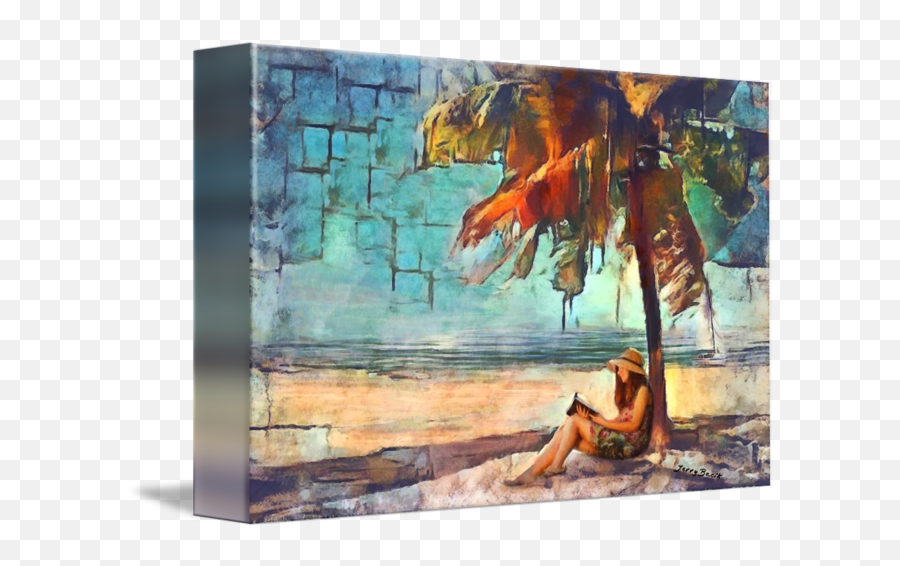 Abstract Beach With Girl By Jerry Bacik - Horizontal Emoji,Abstract Emotion Photography