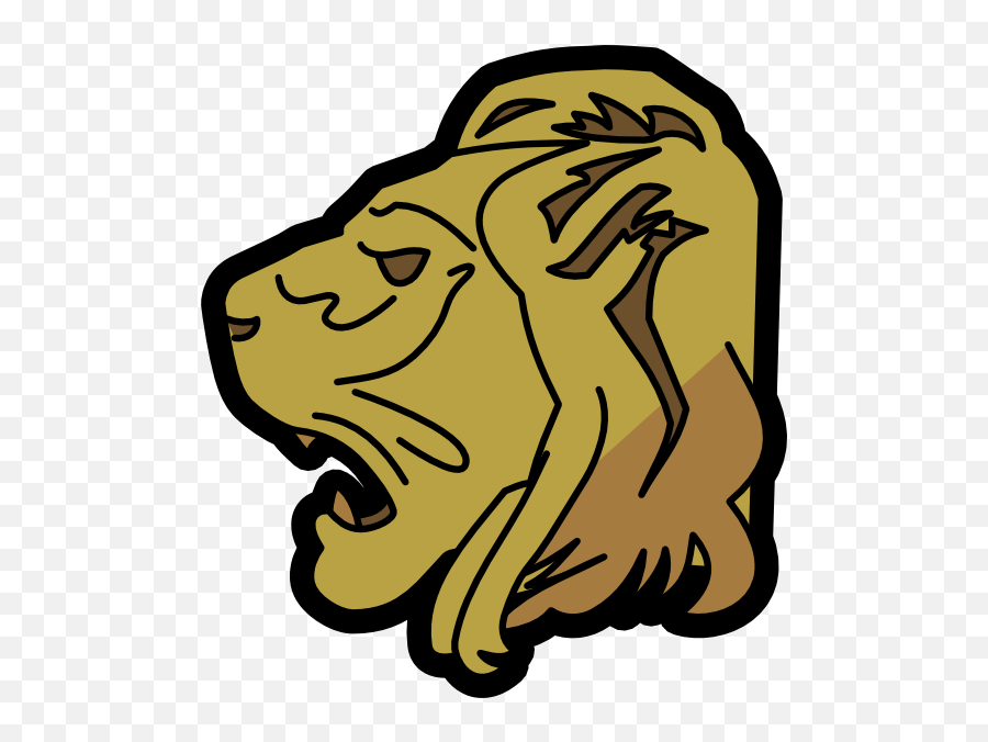 Animated Clip Art Lion Dromgba Top - Clipartix Lion Head Clip Art Emoji,Lion Face Emoji