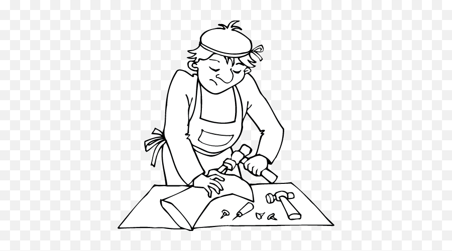 Shoemaker Coloring Page - Drawing Of Shoe Maker Emoji,Coloring Sheets For Emotions