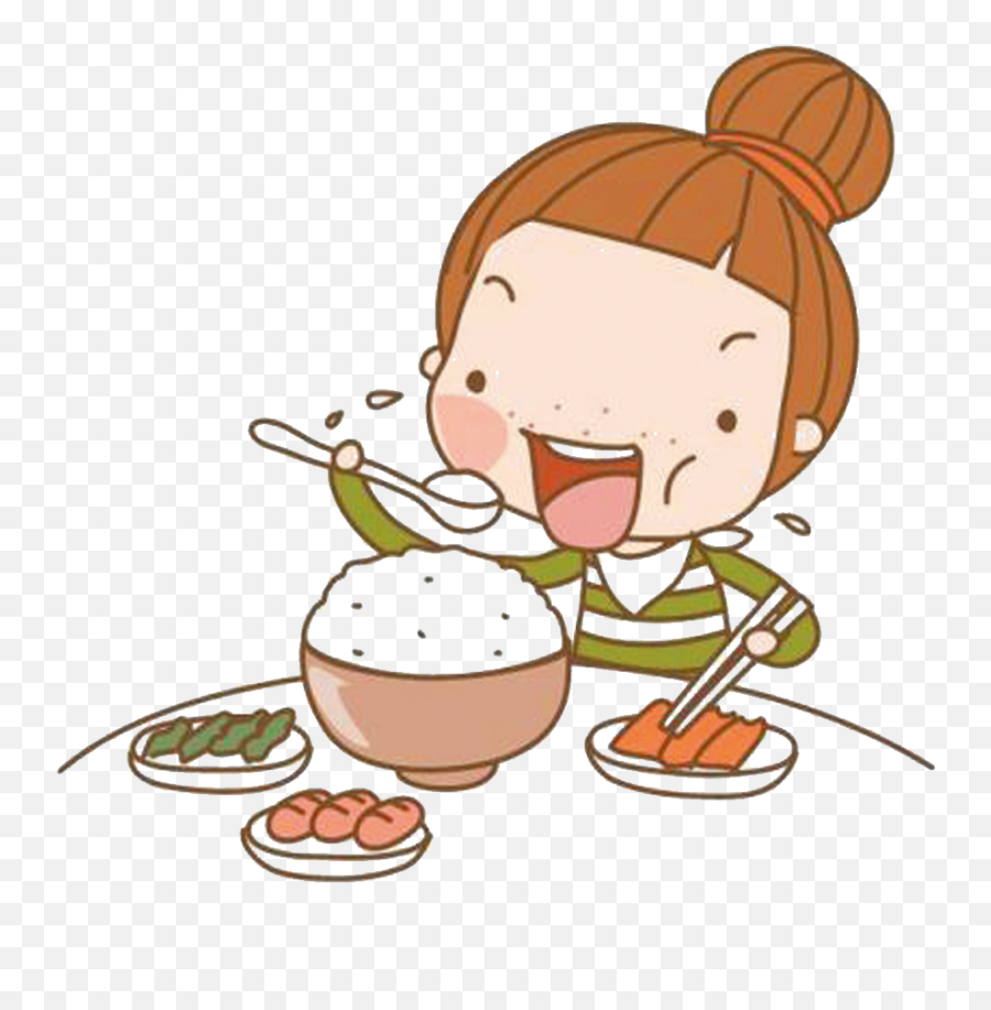 Eating Cartoon Girl Clipart - Full Size Clipart 3520178 My Life Is Simple Either Let Me Eat Or Let Me Sleep Emoji,Girl Emoji Cake