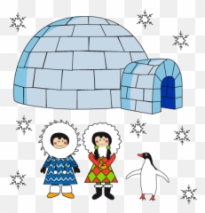 Eskimo Scene Sticker - Dessin Igloo Emoji,Eskimo Emoji
