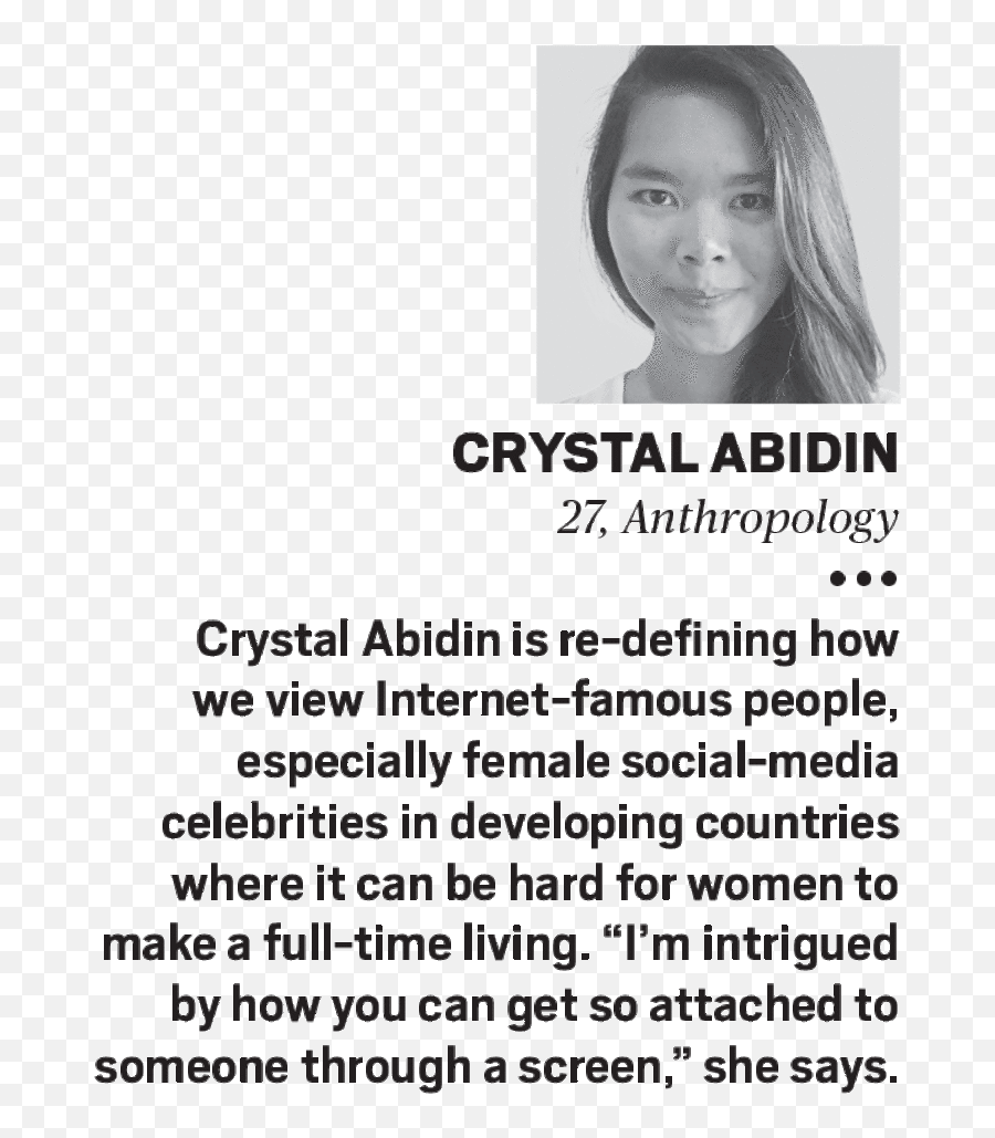 The 30 Top Thinkers Under 30 Crystal Abidin - Pacific Standard Emoji,Pretty Women Emoji