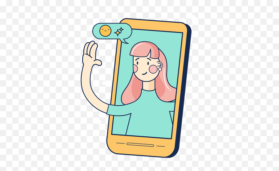 Videocall Girl Character - Transparent Png U0026 Svg Vector File East Arkansas Community College Emoji,Girl Power Emoji