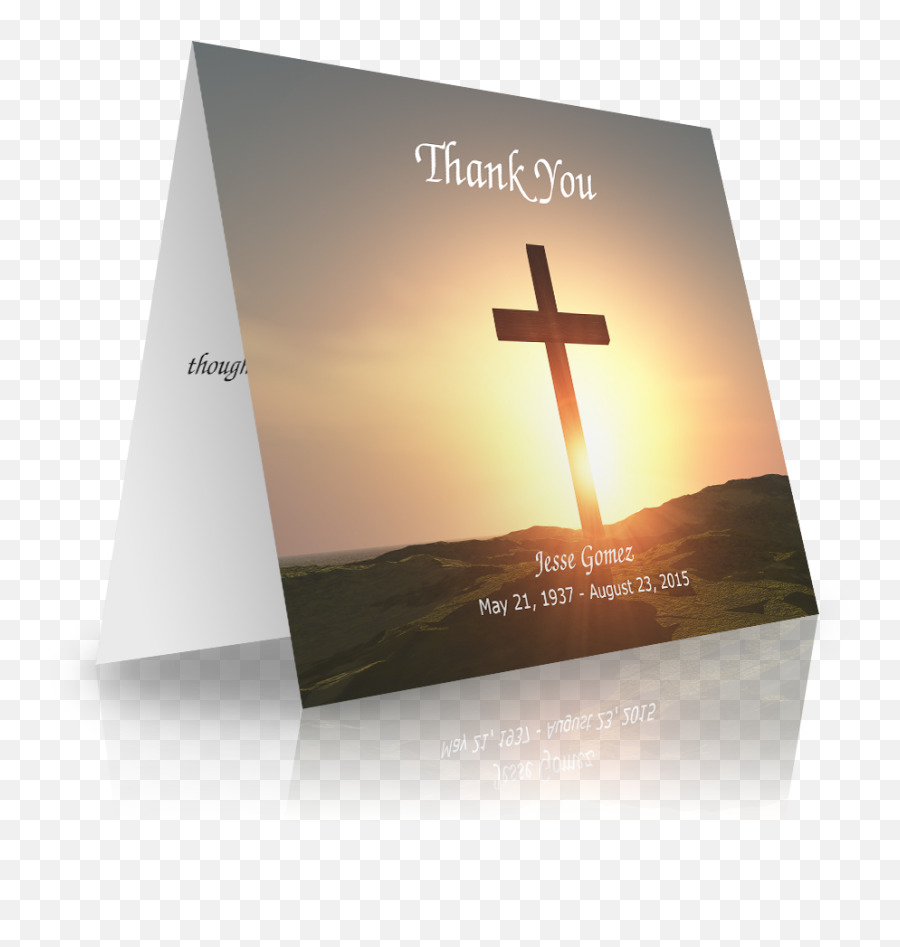 Cross Folded Sympathy Thank You Cards Emoji,Quote On Emotions And Sympathy