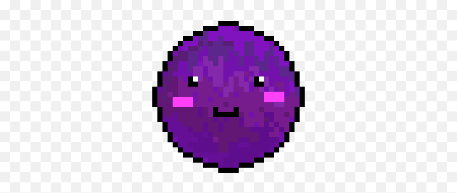 Cute Planet Purple Pixel Art Maker Emoji,Emoticon Planet.com