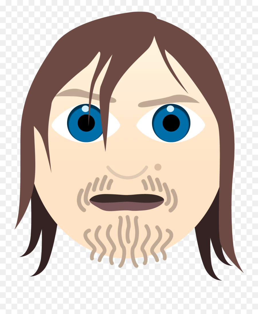 Walking Dead Emoji Daryl Dixon - Hair Design,Chuck Norris Emoji