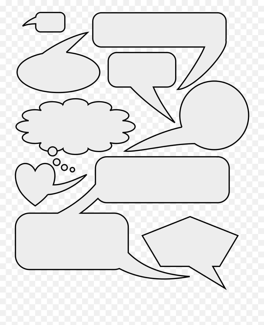 Speech And Thought Bubbles Stickers Free Printable Emoji,Thoguht Bubble Emoji