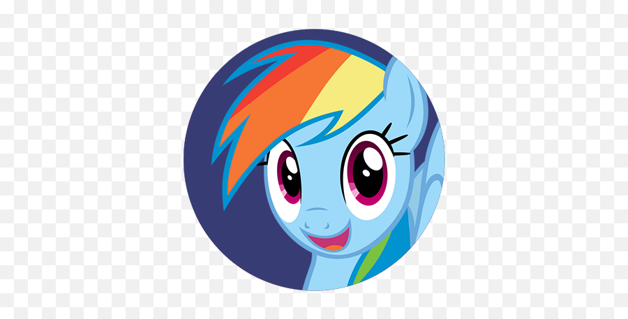 My Little Pony - My Little Pony Characters In Circle Emoji,My Little Pony Emoticon